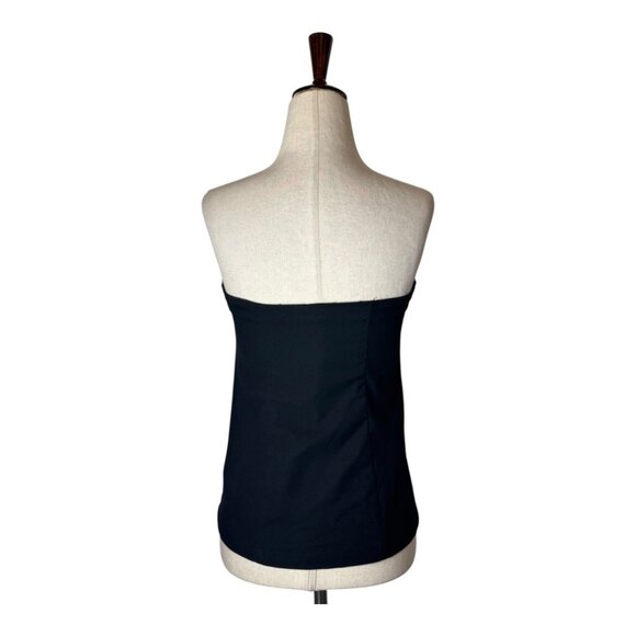 Rails‎ Top Women Medium Black Strapless Gold Button Front Lulu Party Cocktail - Picture 3 of 11